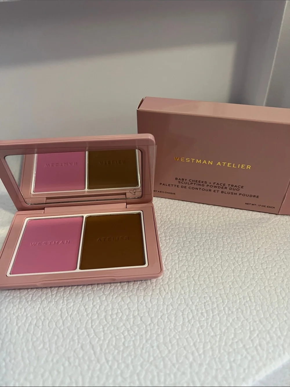 Westman Atelier Baby Cheeks + Face Trace Sculpting powder duo - Tulle/Truffle